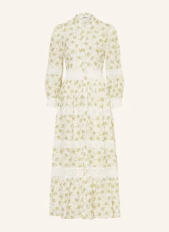 Kleid mit Leinen und 3/4-Arm