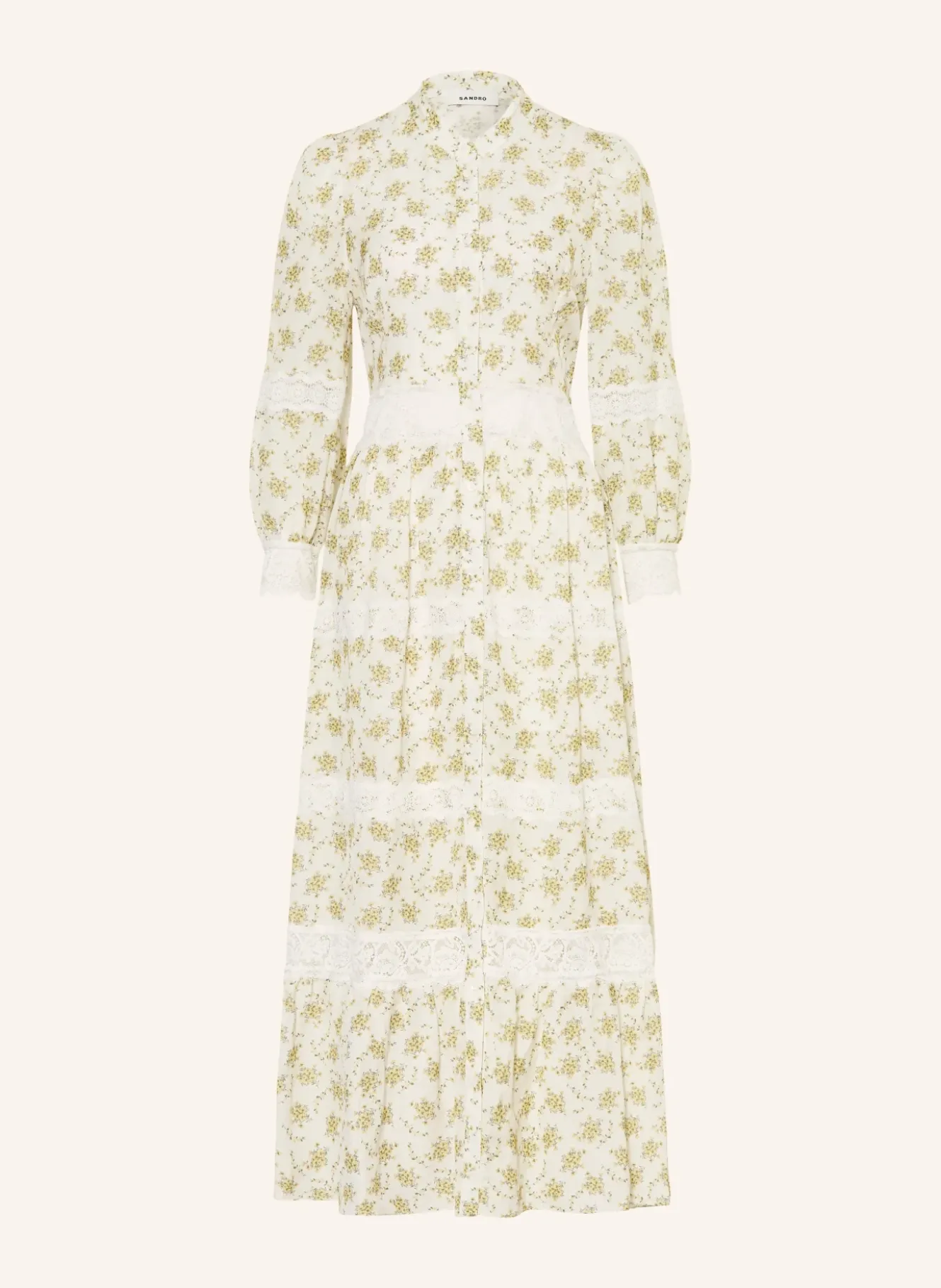 Kleid mit Leinen und 3/4-Arm