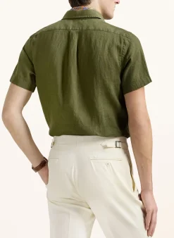 Kurzarm-Hemd Custom Fit aus Leinen