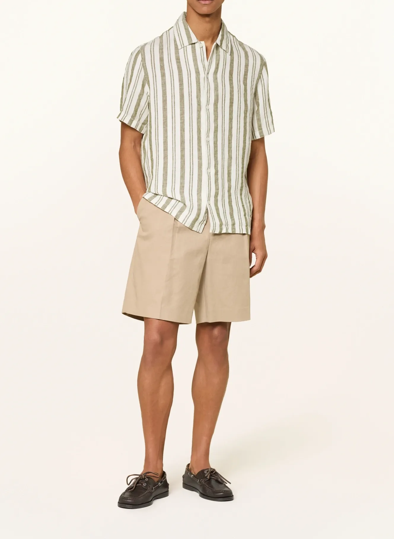 Kurzarm-Hemd Regular Fit aus Leinen