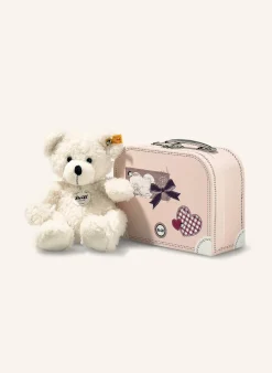 Kuscheltier Teddybär LOTTE 28 cm, weiss mit Koffer