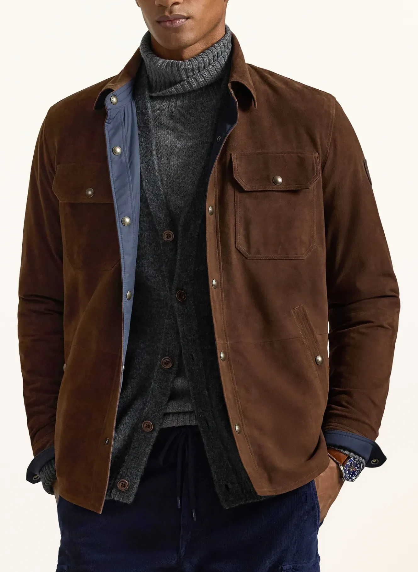 Leder-Overjacket zum Wenden
