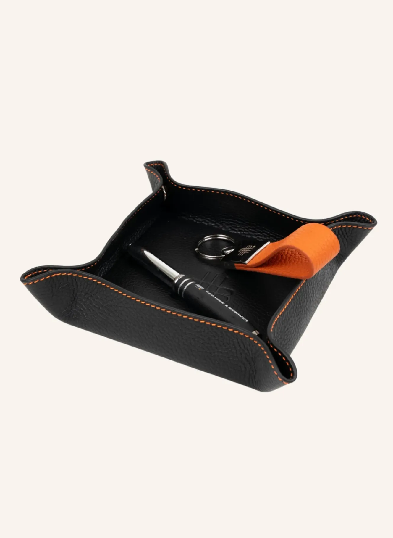 Lederschale schwarz
