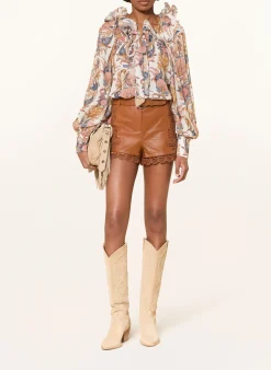Ledershorts RICHILIEU mit Spitze
