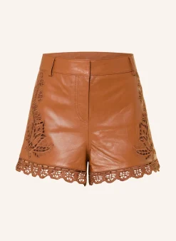 Ledershorts RICHILIEU mit Spitze