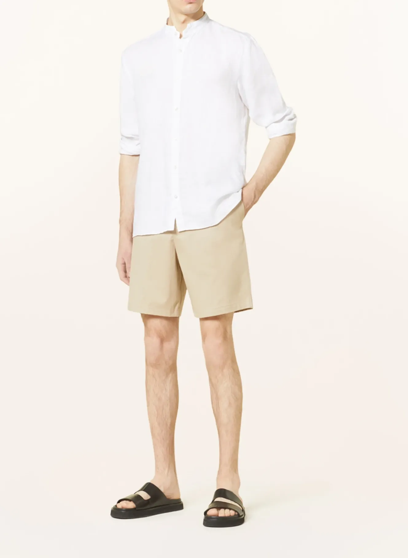 Leinenhemd ELVORY Slim Fit mit Stehkragen
