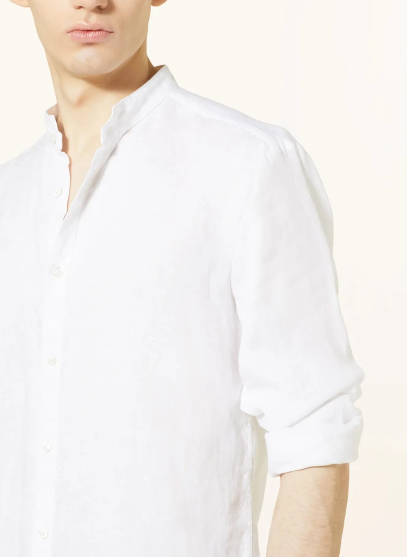 Leinenhemd ELVORY Slim Fit mit Stehkragen