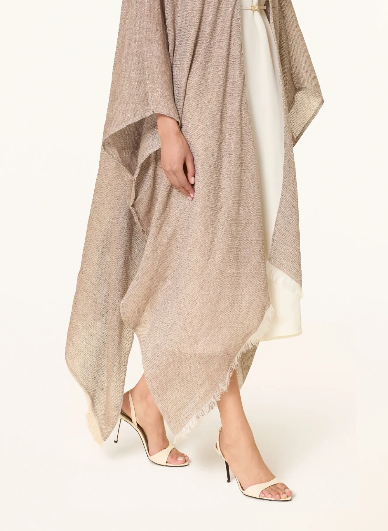 Leinenkaftan mit Glitzergarn