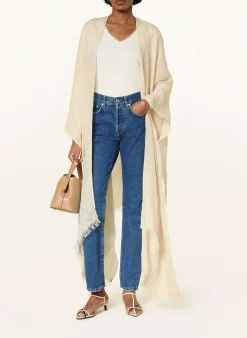Leinenkaftan mit Glitzergarn