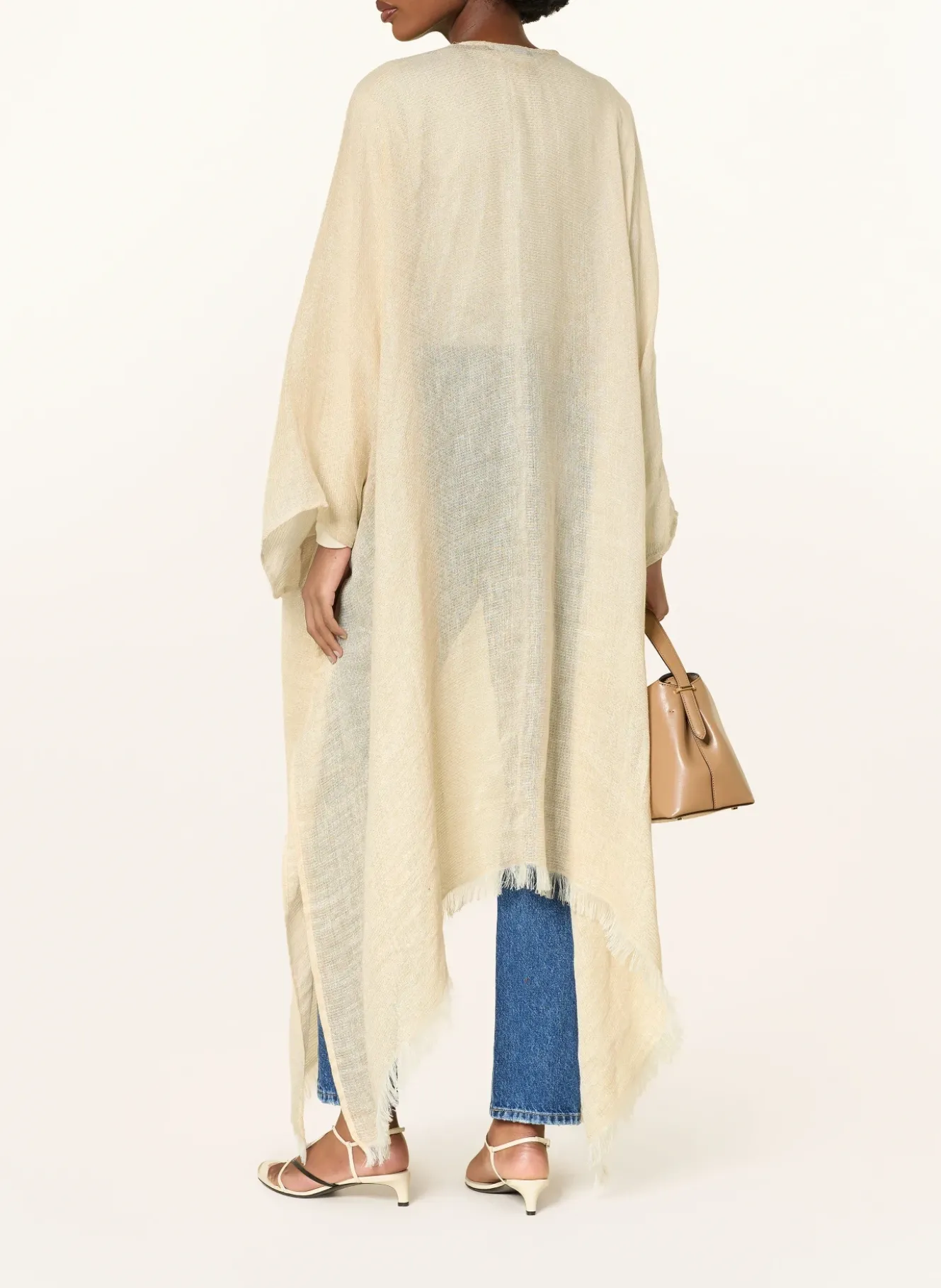 Leinenkaftan mit Glitzergarn