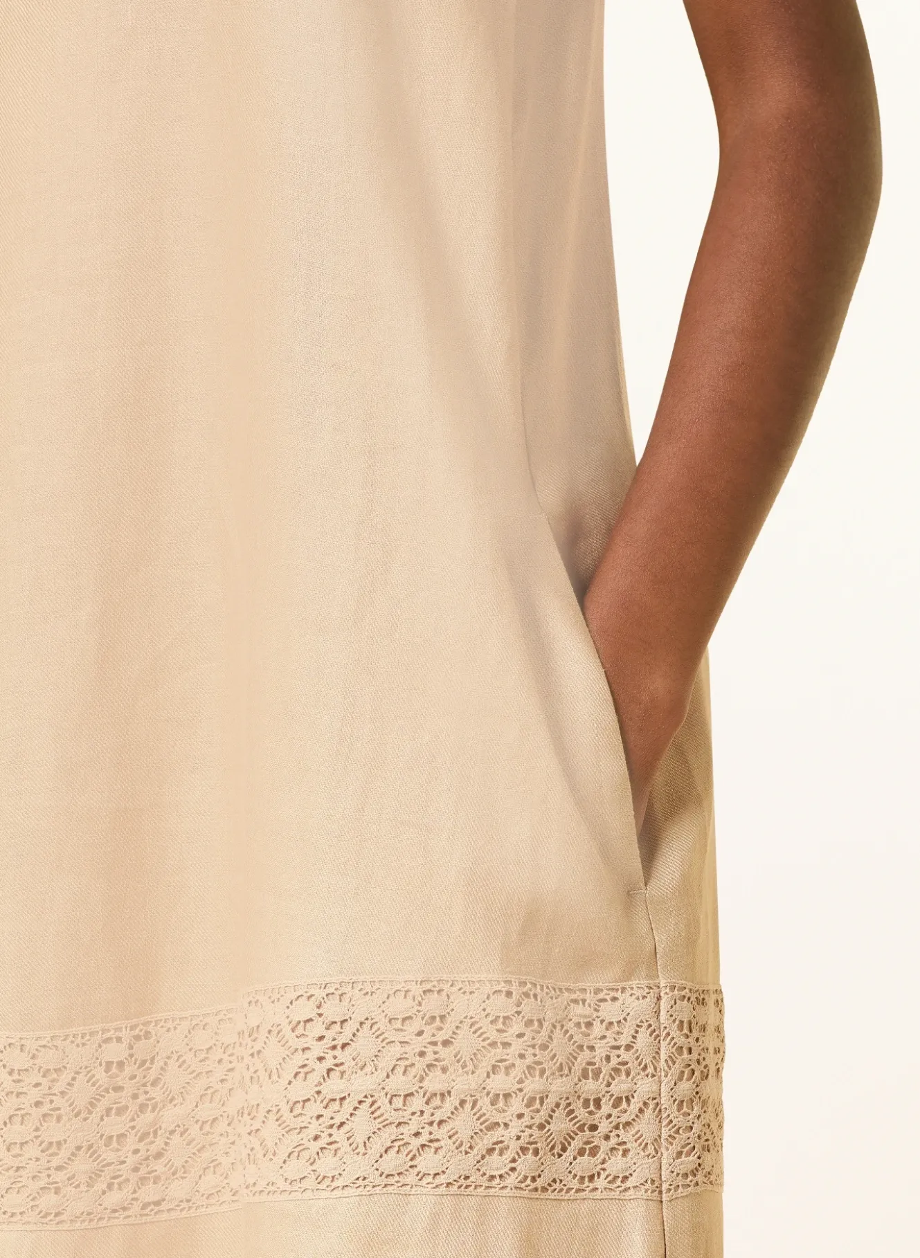 Leinenkleid DOLMEN mit Spitze