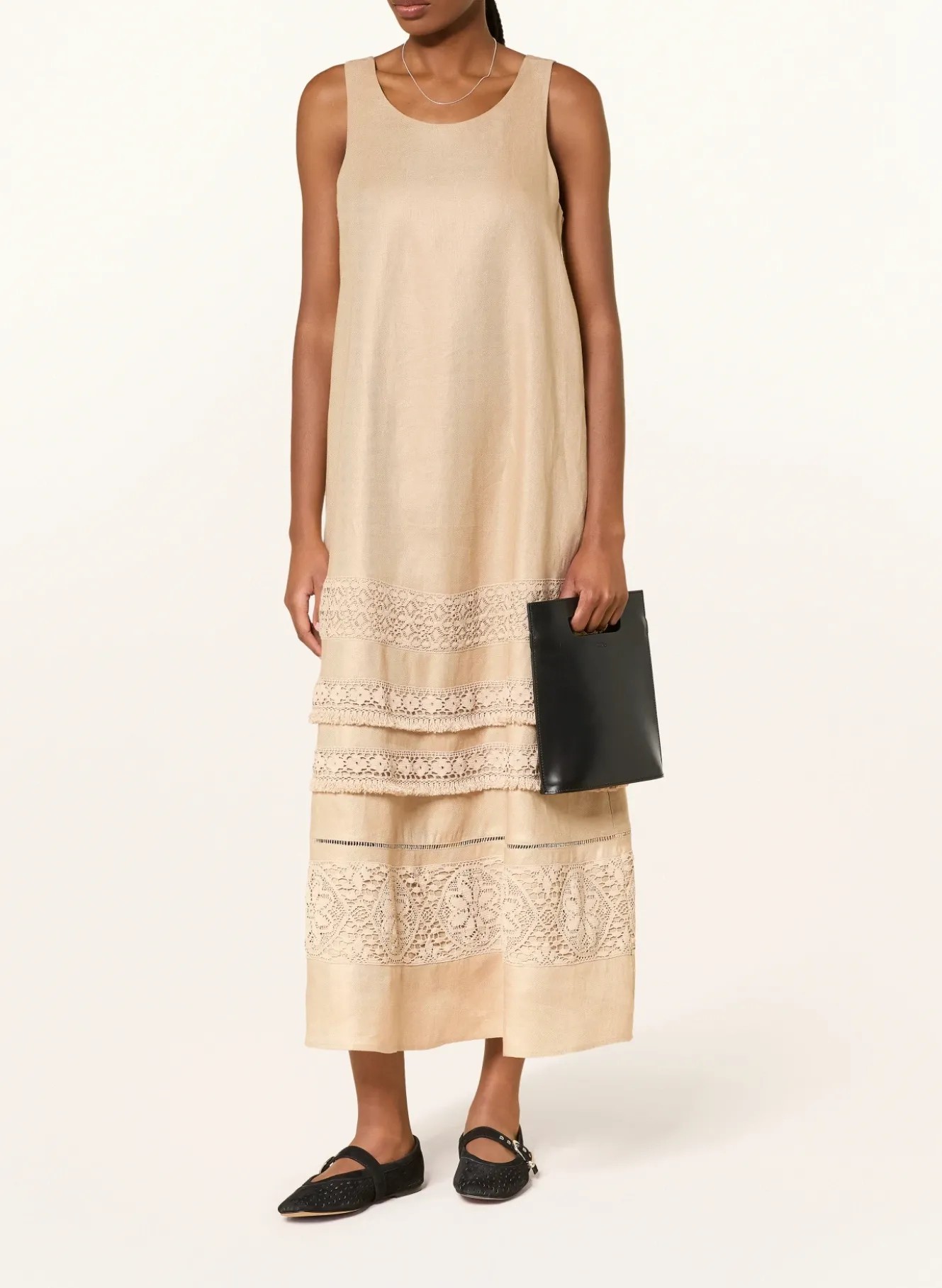 Leinenkleid DOLMEN mit Spitze