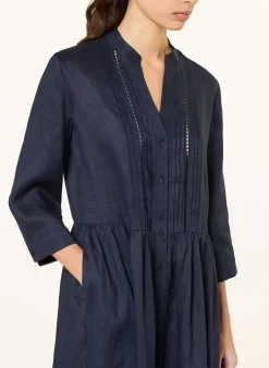 Leinenkleid VL-KAIMI-E mit 3/4-Arm