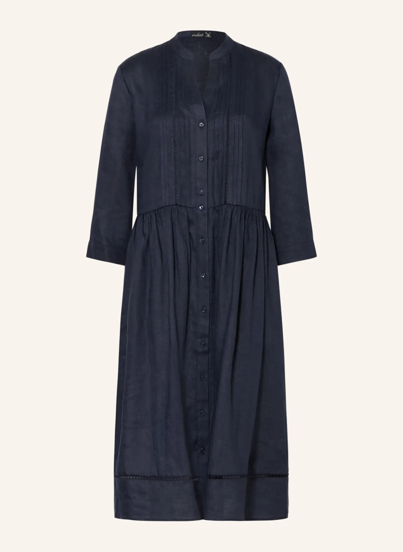 Leinenkleid VL-KAIMI-E mit 3/4-Arm