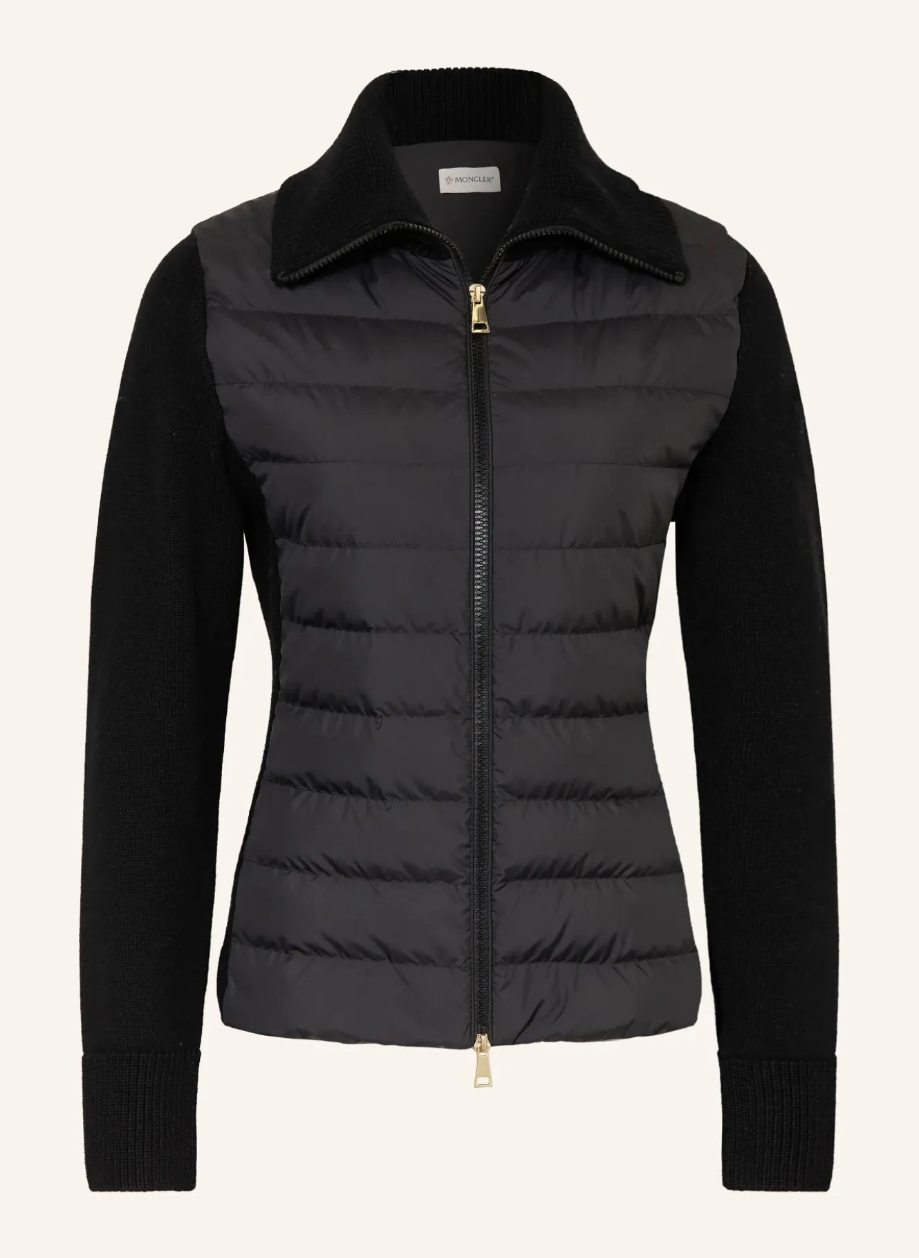 Lightweight-Daunenjacke im Materialmix