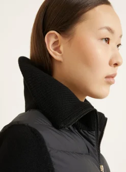 Lightweight-Daunenjacke im Materialmix