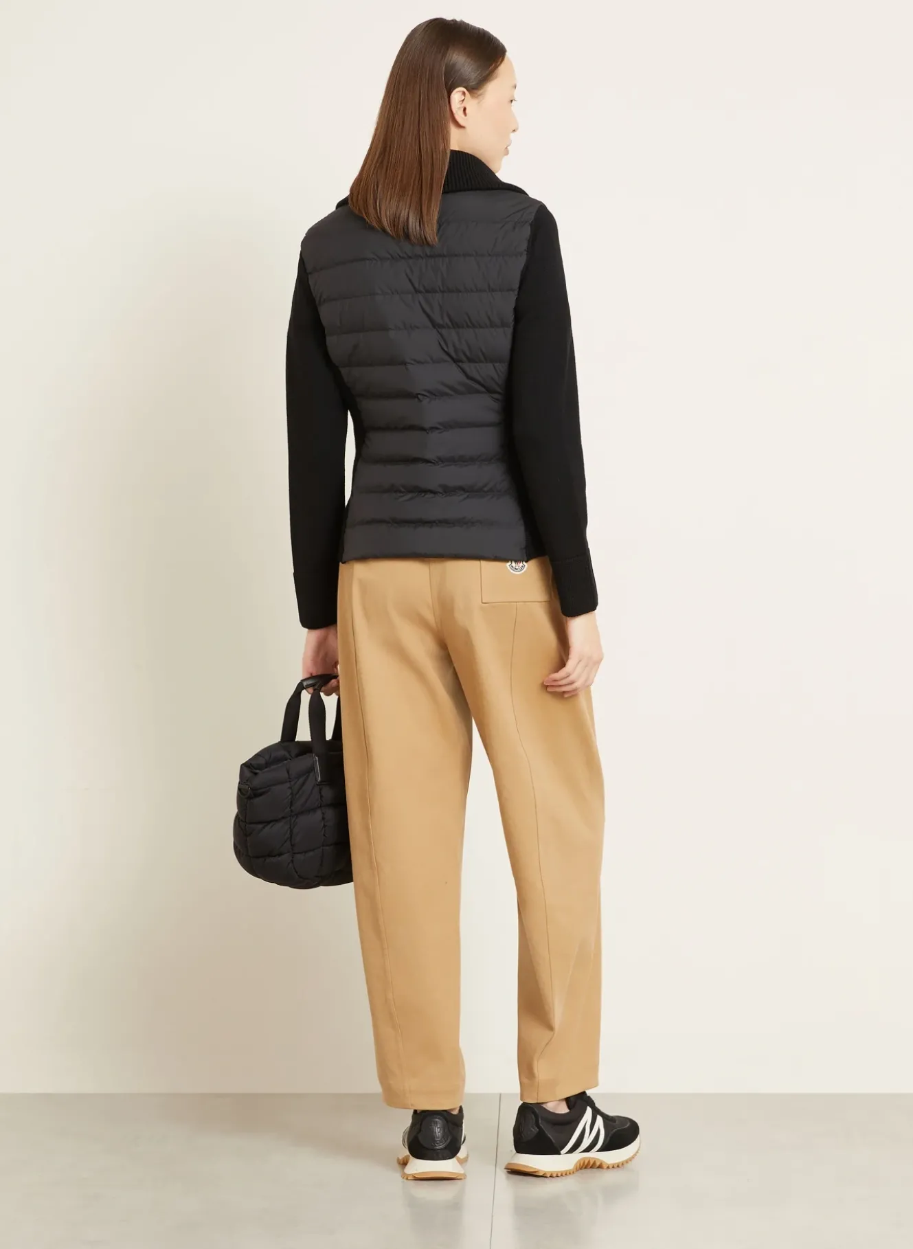 Lightweight-Daunenjacke im Materialmix