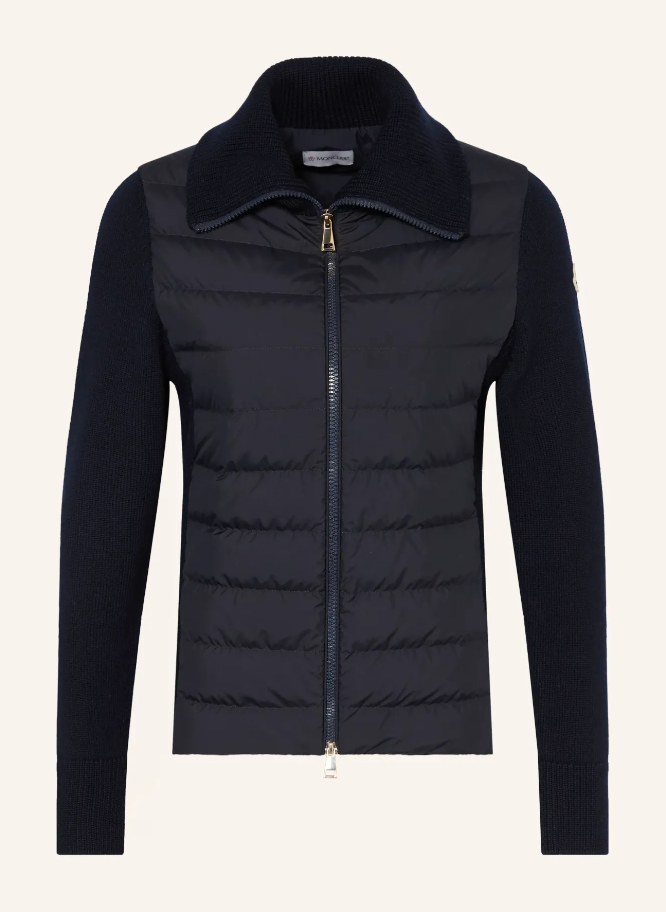 Lightweight-Daunenjacke im Materialmix