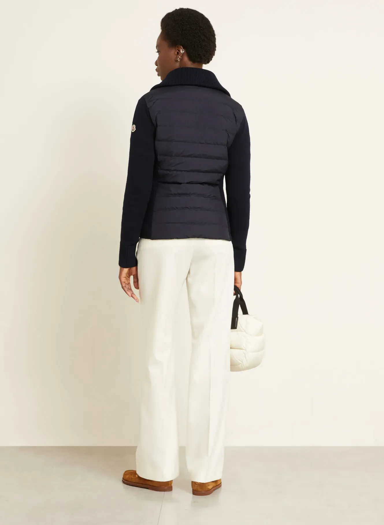 Lightweight-Daunenjacke im Materialmix