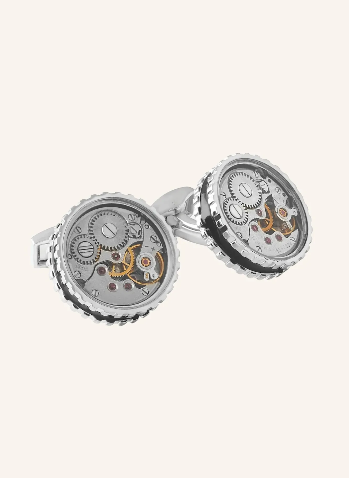 Manschettenknöpfe ROUND SKELETON GEAR STATIC