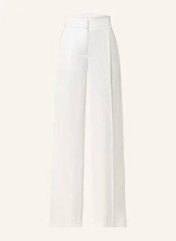 Marlenehose aus Satin und mit Schmucksteinen