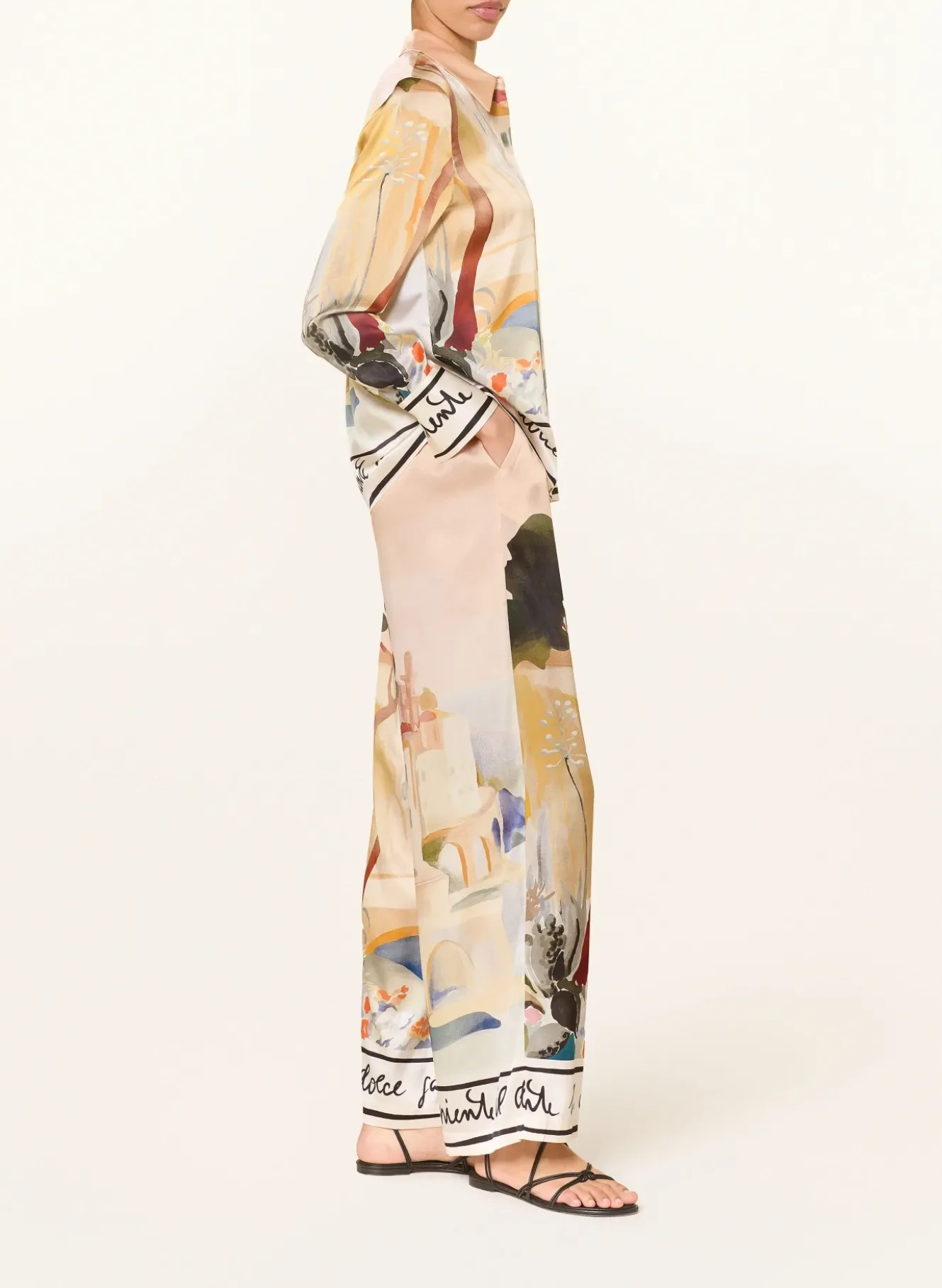 Marlenehose aus Seide