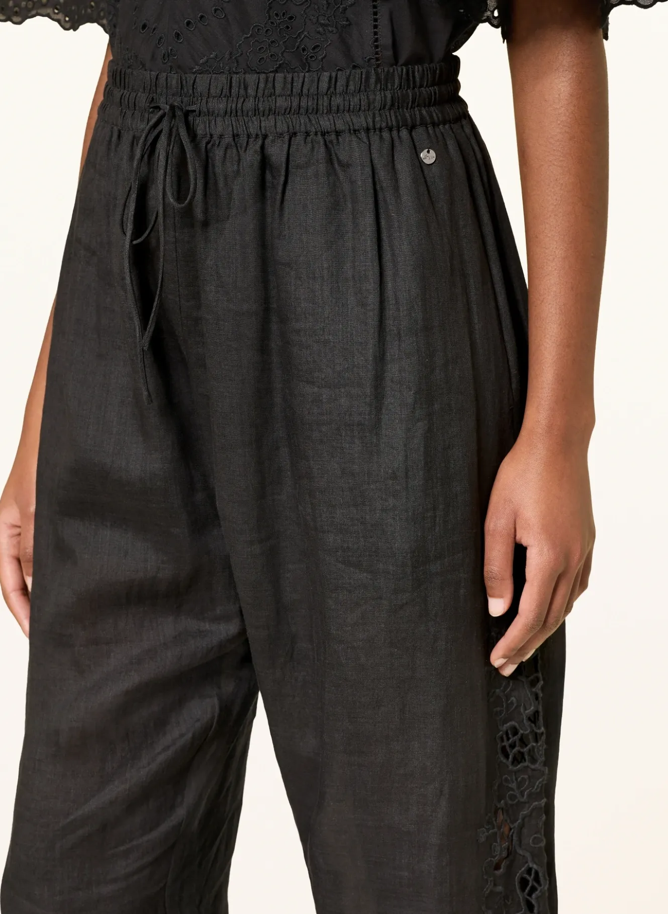Marlenehose TRIKA mit Spitze