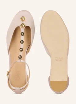 Mary-Jane-Ballerinas CELESTE mit Nieten und Schmucksteinen