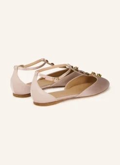 Mary-Jane-Ballerinas CELESTE mit Nieten und Schmucksteinen
