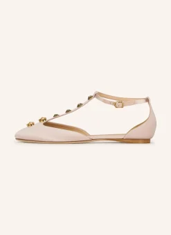 Mary-Jane-Ballerinas CELESTE mit Nieten und Schmucksteinen