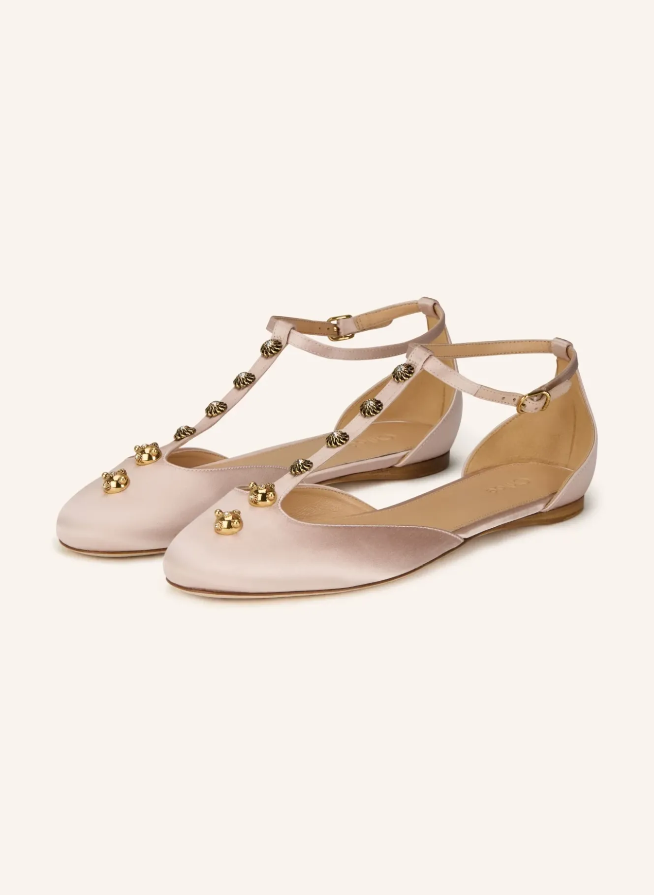 Mary-Jane-Ballerinas CELESTE mit Nieten und Schmucksteinen