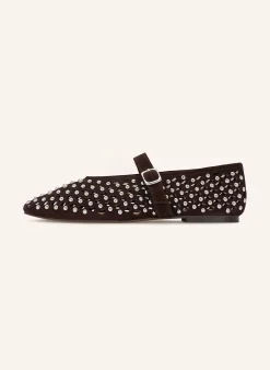 Mary-Jane-Ballerinas mit Nieten