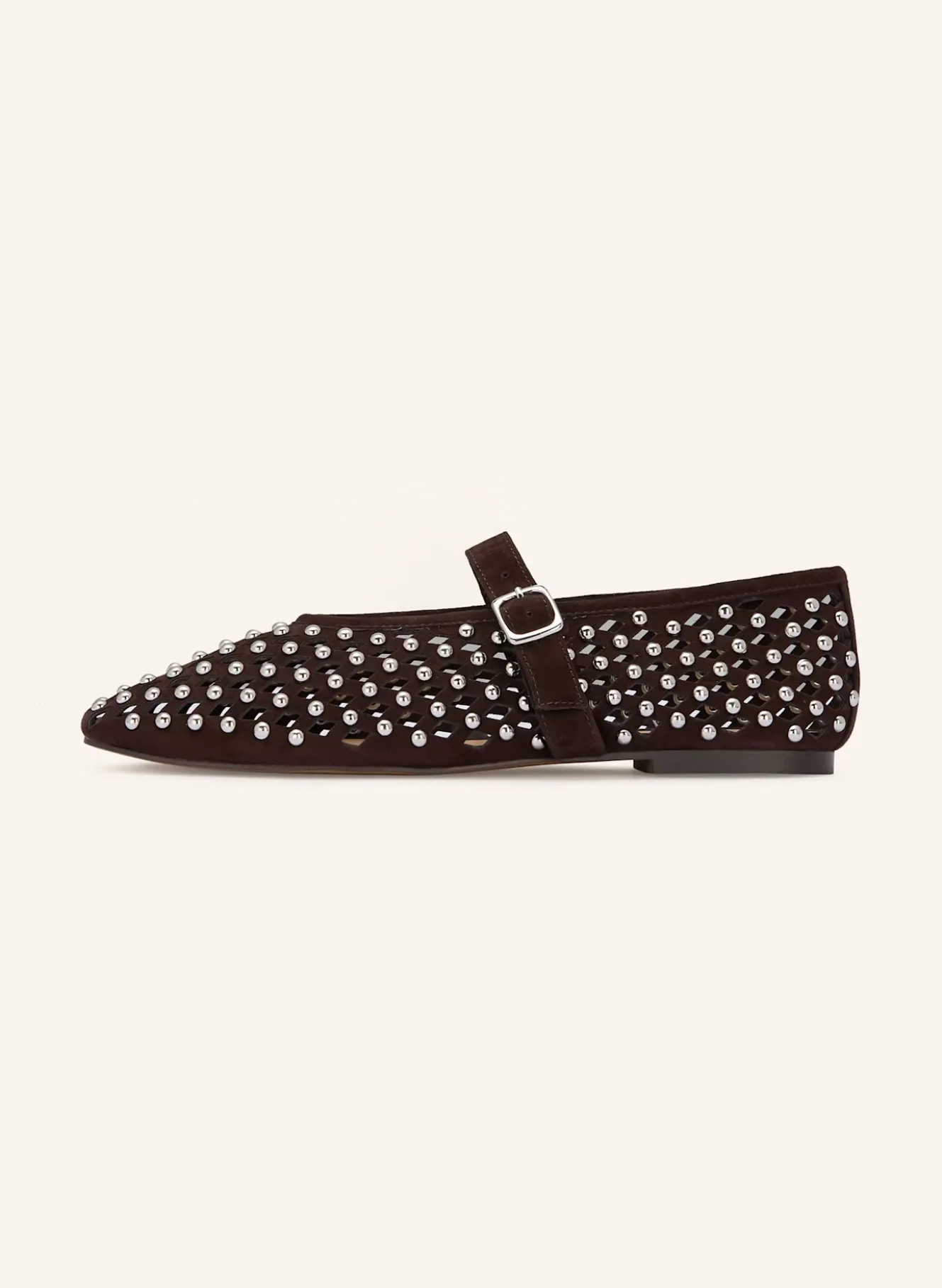 Mary-Jane-Ballerinas mit Nieten