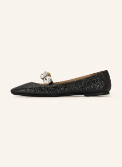 Mary-Jane-Ballerinas mit Schmucksteinen