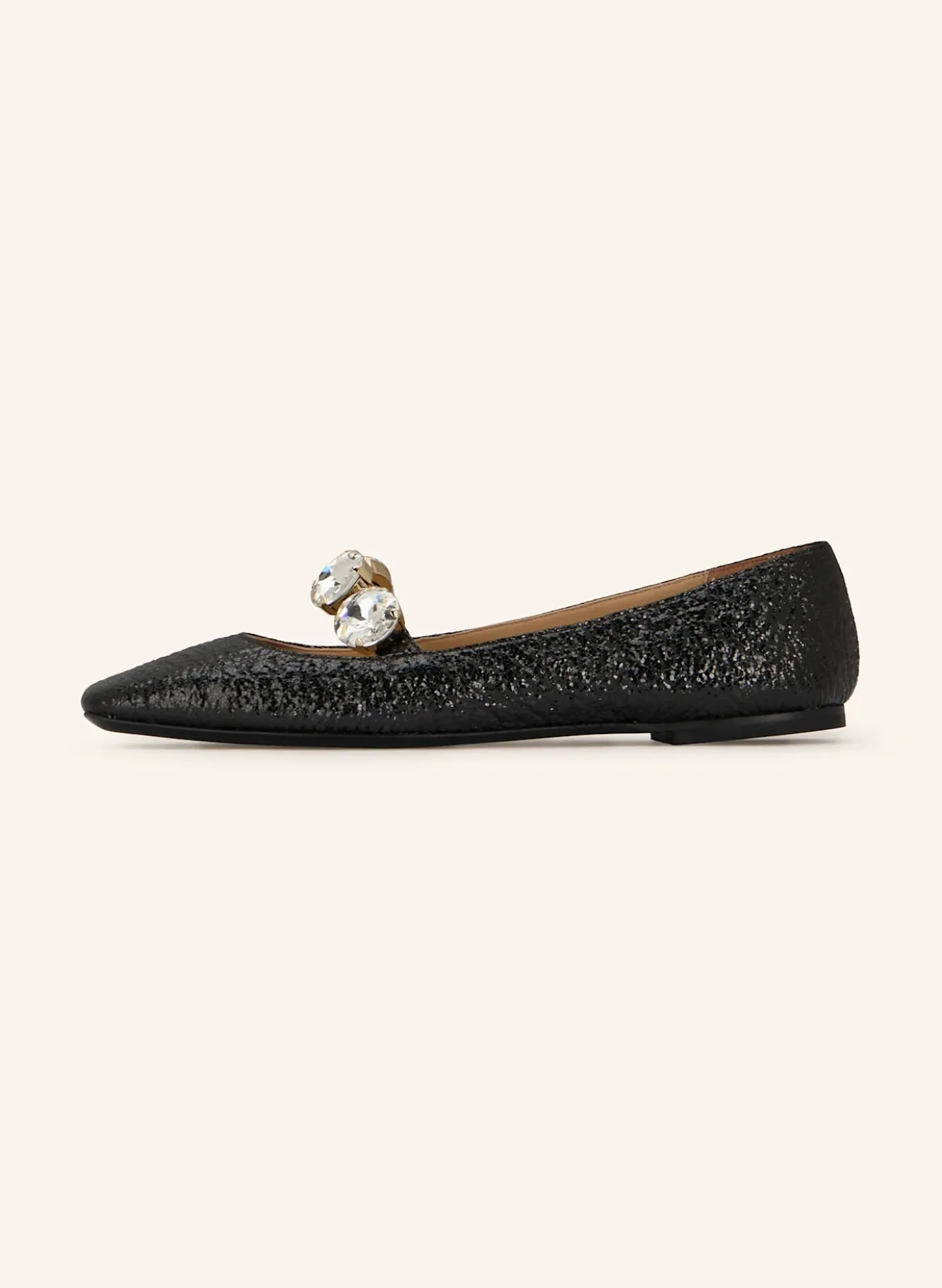 Mary-Jane-Ballerinas mit Schmucksteinen