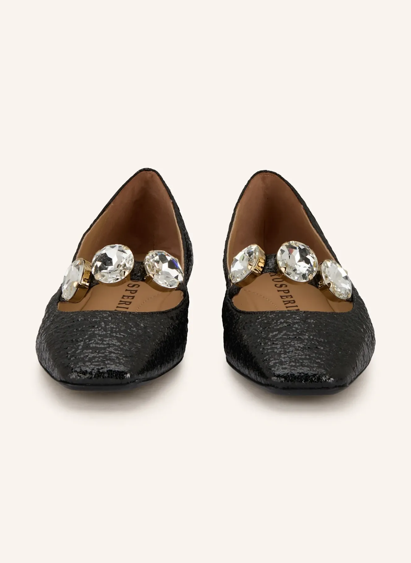 Mary-Jane-Ballerinas mit Schmucksteinen