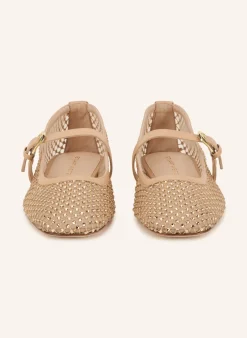 Mary-Jane-Ballerinas mit Schmucksteinen