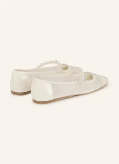 Mary-Jane-Ballerinas mit Schmuckperlen