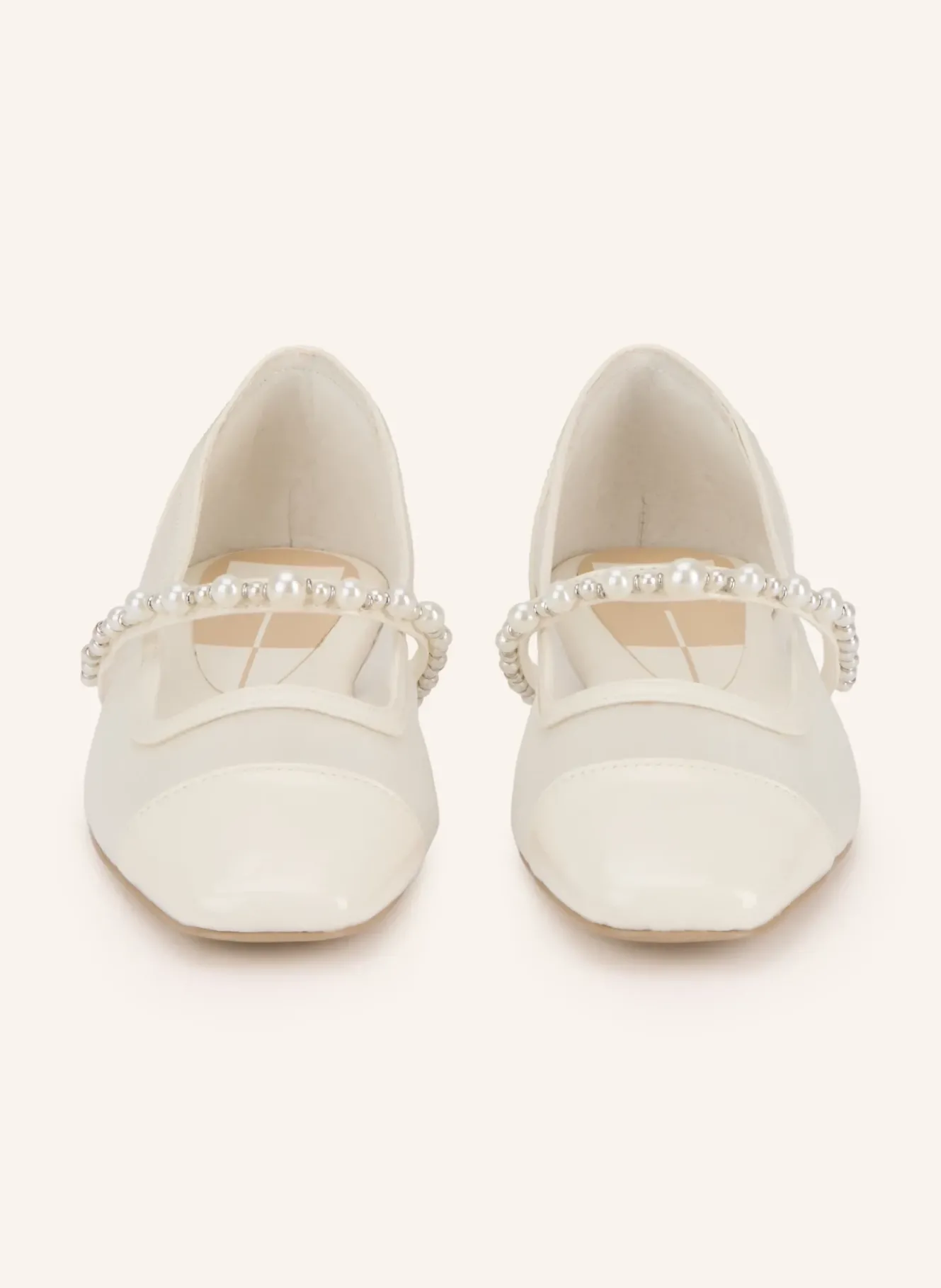 Mary-Jane-Ballerinas mit Schmuckperlen