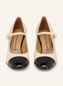 Mary-Jane-Pumps mit Schmuckperlen