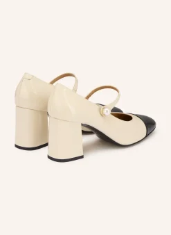Mary-Jane-Pumps mit Schmuckperlen