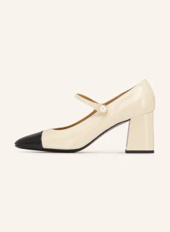 Mary-Jane-Pumps mit Schmuckperlen