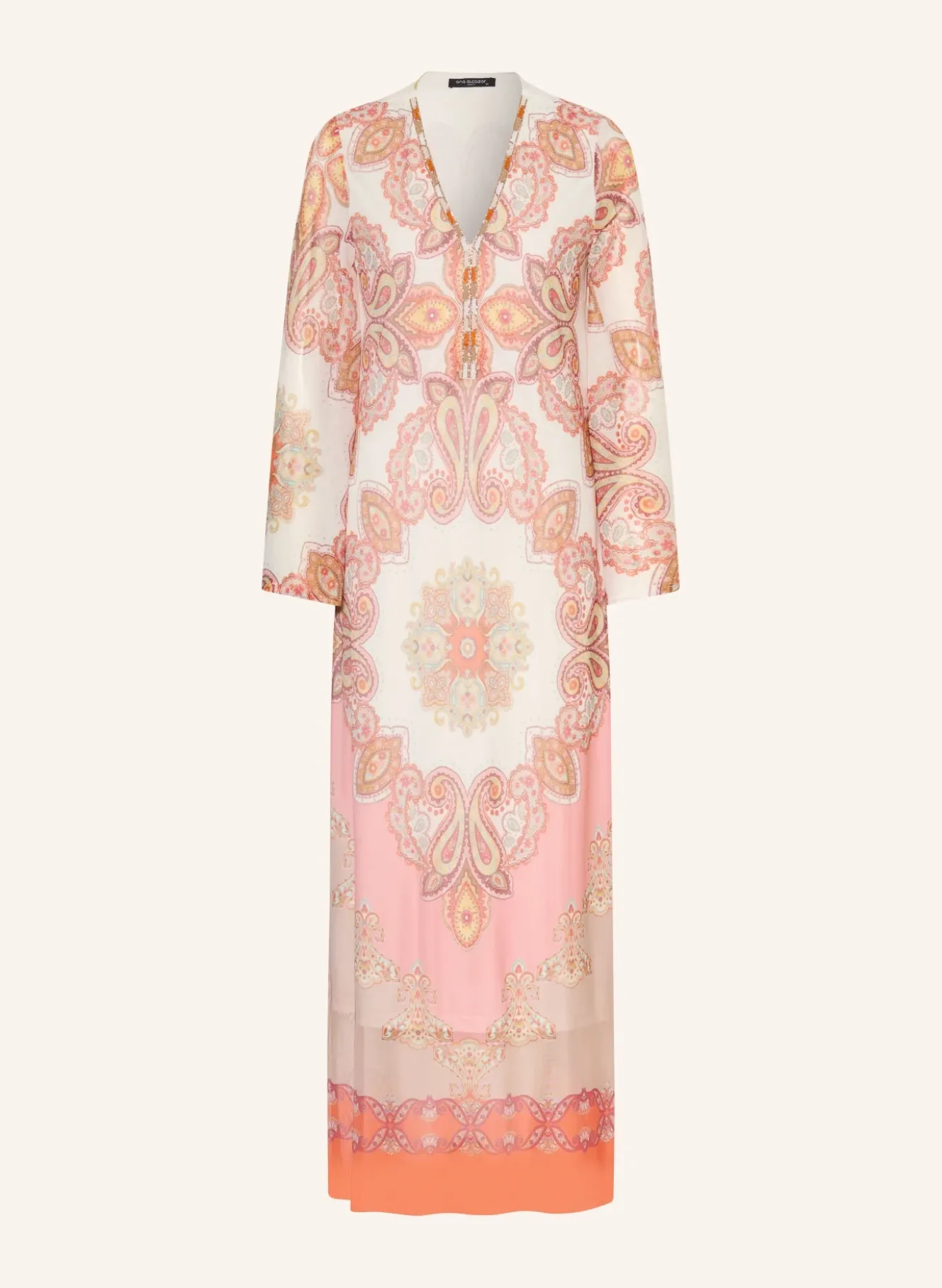 Mesh-Kleid mit Schmucksteinen