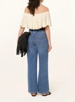 Off-Shoulder-Stricktop SALDA mit Volants