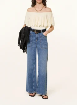 Off-Shoulder-Stricktop SALDA mit Volants