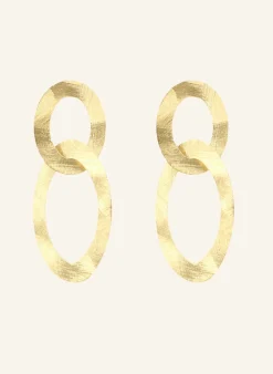 Ohrhänger CLASSIC EARRINGS DOUBLE OVAL SATIN by GLAMBOU