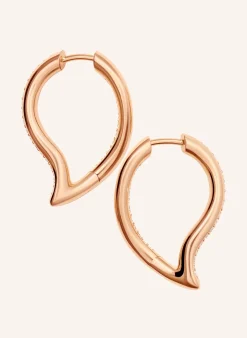 Ohrhänger OHRHÄNGER SIGNATURE HOOP TWISTED DROP MIT DIAMOND PAVÉ 18K Roségold