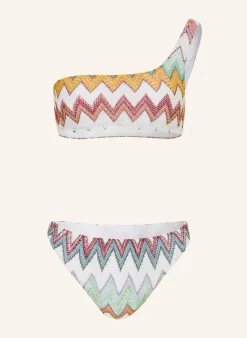 One-Shoulder-Bikini mit Glitzergarn