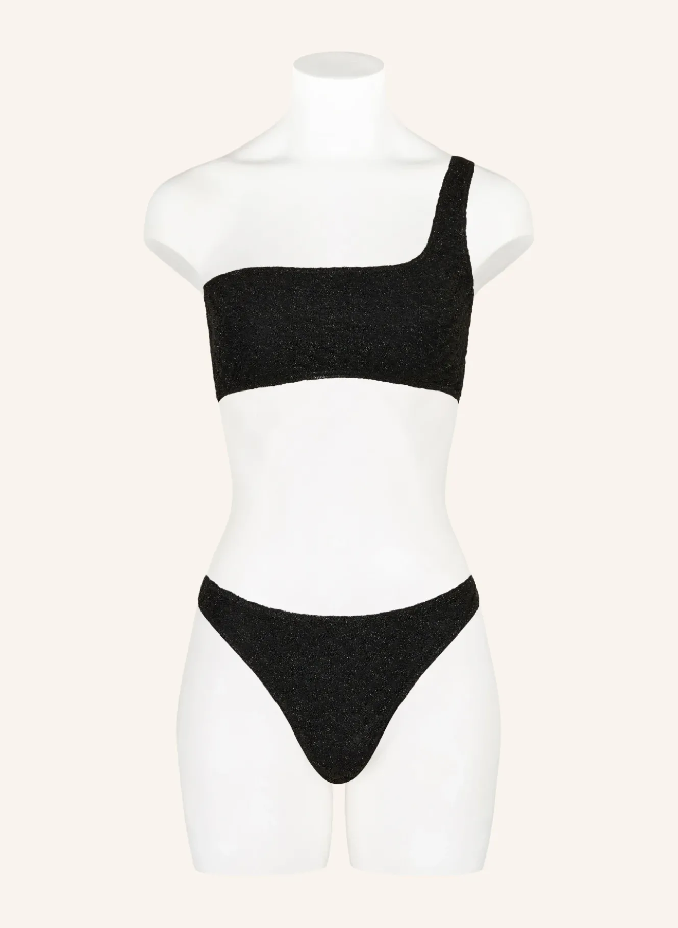 One-Shoulder-Bikini mit Glitzergarn