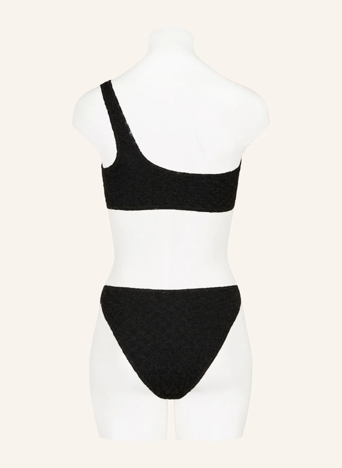 One-Shoulder-Bikini mit Glitzergarn